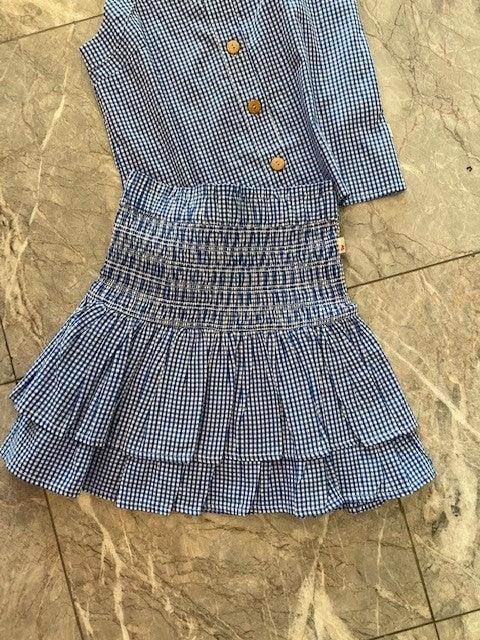 AO Blue Gingham Skirt - IF SO 