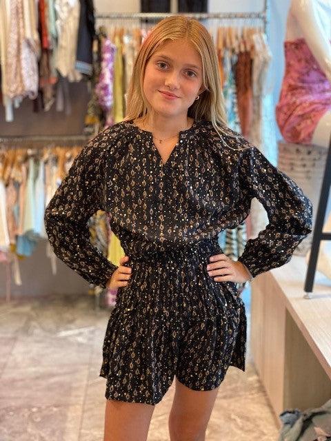 MB Black Print Top - IF SO 