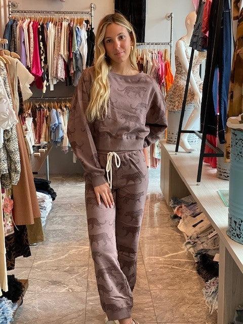 CH Brown Leopard Sweatpant - IF SO 
